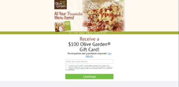 Arroyo Creciente En Cusco: Get Your $100 Olive Garden Gift Card Today ...